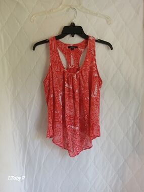 Ambiance Coral Paisley Racerback Tank
